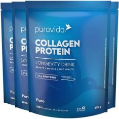 Imagem de COLLAGEN PROTEIN PURO 4 X 450G PURAVIDA 