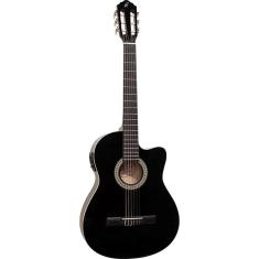 Imagem de Violao giannini NF-14 ceq bk flat nailon eletroacustico preto