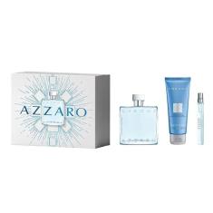Imagem de Kit Azzaro Chrome Eau de Toilette - Perfume Masculino 100ml + Gel de Banho 75ml + Miniatura 10ml