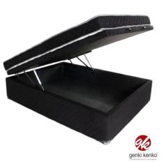 Imagem de Conjunto Cama Box Baú Casal + Colchão D45 Casal Linha Platinum Poliest