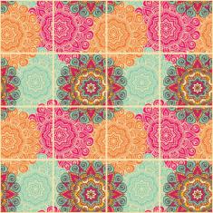 Imagem de Adesivo de ejo Floral Boho 20x20 cm com 12un