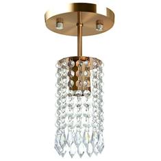 Imagem de Lustre Clearcrillic Cristal Acrílico Redondo Cobre