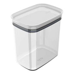 Imagem de Ou, OB600BCF, Pote Hermético Médio Retangular com Tampa 1.5 Litros Porta Mantimentos Cozinha, cor , Poliestireno Silicone