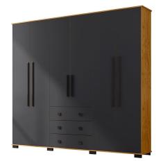 Imagem de Guarda Roupa Casal B23063 Freijó Carbono - Araplac