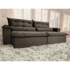 Imagem de Sofá Retrátil Reclinável 2,30 m Marrom 320 Maricá