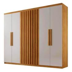 Imagem de Guarda Roupa Cairo Casal 6 Portas 2 Gavetas Rufato Cor Naturale Off White