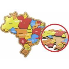 Imagem de Quebra-Cabeça Mapa Do Brasil Regiões De Mdf Maninho