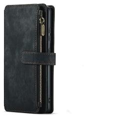 Imagem de Carteira de couro para Samsung Galaxy A53 A51 A33 A52 A72 A32 A22 A12 A30S S20 S21 S22 ultra S10 Plus note 20 Capa de telefone, preta, para S10