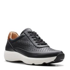 Imagem de Clarks Tênis feminino Tivoli Grace, Couro preto, 35