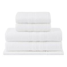 Imagem de Jogo Toalha De Banho 5 Peças 100% Algodão Vanilla Branco Buddemeyer