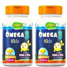 Imagem de Kit C/2 Un Ômega 3 Kids 500mg 120 Caps S/ Aditivos E Metais - Unilife