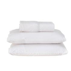 Imagem de Jogo De Lençol Queen 140 Fios Dia A Dia Branco Valle Enxovais 3 Peças