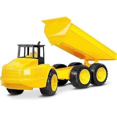 Imagem de Carrinho de Terra Caminhão Infantil de Brinquedo Trator de 37cm Articulado Roma