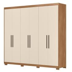 Imagem de Guarda Roupa Venice 6 Portas, 4 Gavetas E 4 Cabideiros Amêndola Off White Com Pés - Demóbile Amêndola Off White