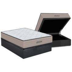 Imagem de Cama Box Baú Casal: Colchão Espuma D45 Orthoflex Genova + Base Crc Suede Gray(138X188)