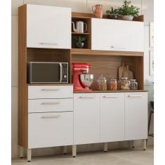 Imagem de Kit Cozinha Compacta 06 Portas 02 Gavetas Select Amendola Branco Demóbile