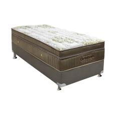 Imagem de Cama Box Solteiro: Colchão Molas Ensacadas Ortobom SuperPocket Gold + Box Suede Gray(88x188)