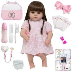 Imagem de Boneca Tipo Reborn Menina Linda Baby Alive Diversos Itens - Cegonha Re