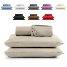 Imagem de Jogo De Cama Em Microfibra Casal Padrão Com Elástico - Enxovais Casa