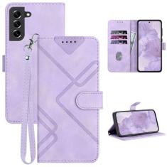 Imagem de Capa S21 FE, capa carteira para Galaxy S21 FE 5G, suporte de cartão de couro, capa para S21 FE 5G, alça de pulso, fecho magnético, capa flip com padrão protetor à prova de choque para Galaxy S21 FE 5G