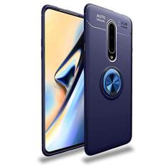 Imagem de SORAKA Capa para OnePlus 7 Pro com suporte para anel Capa Slim Fit de TPU macio Capa OnePlus 7 Pro com placa de metal para suporte magnético de telefone para carro