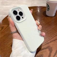 Imagem de Capa de silicone líquido para iphone 15 14 13 12 11 pro max capa traseira macia para 14 15 plus casos bonitos acessórios, branco, para iphone 13 pro