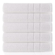 Imagem de Toalha de Banho Profissional Cairo 86x150cm Branco 5 Unid. - L M Tecel
