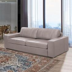 Imagem de Sofá Decorativo Agatha 3 Lugares Sala De Estar 235cm Pés Em Madeira Co