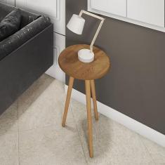 Imagem de Mesa Lateral De Canto Sala Estar Pes Madeira Naturale Naturale