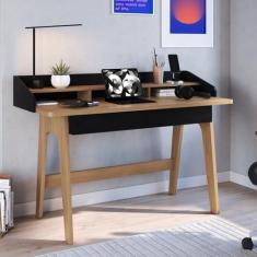 Imagem de Escrivaninha 2 Gavetas 139cm Home Office Nero Flexus Hanover