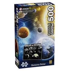 Imagem de Quebra-Cabeça 500 Peças  Sistema Solar Brilha no Escuro 3727 - Grow