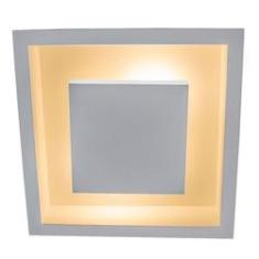 Imagem de Plafon de luz indireta 38x38cm de embutir para 2 lâmpadas E27 luminária teto st673