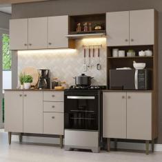 Imagem de Armário De Cozinha Compacta 235cm Rustic/Crema Gourmet Madesa 01