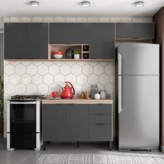 Imagem de Cozinha Modulada 4 Peças Frcz4 Avena Grafito