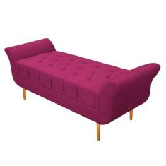 Imagem de Recamier Estofado Ari 160 cm Queen Size Suede Pink - Amarena Móveis
