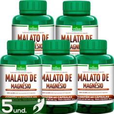 Imagem de Kit 5 Malato De Magnésio Vitalab 500Mg 60 Cápsulas