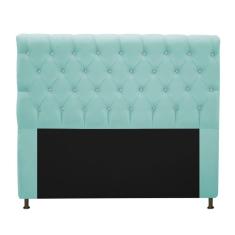 Imagem de Cabeceira Estofada Cristal 195 Cm King Size Com Strass Suede  Tiffany - Adj Decor
