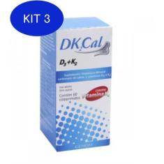 Imagem de Kit 3 Dk2cal Vitamina + Cálcio Genom 60 Comprimidos