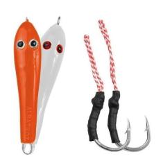 Imagem de Isca Artificial Albatroz Jig Sapinho Orange White 40g