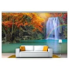Imagem de Papel De Parede Cachoeira Natureza Outono 3D 6M² Nch149