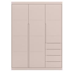 Imagem de Guarda Roupa Infantil 3 Portas e 4 Gavetas Pérola Rose - Phoenix