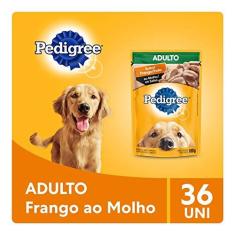 Imagem de Kit Ração Úmida Pedigree Sachê Frango ao Molho para Cães Adultos 36x100g