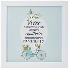 Imagem de Arte Maníacos Quadro Decorativo Viver É Como Andar de Bicicleta - 65x46cm (Moldura em laca )