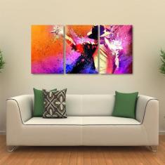 Imagem de Quadro Artístico Decorativo Michael Jackson Tecido 3 Peças