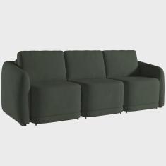 Imagem de Sofá Cama para Sala de Estar 4 Lugares 336cm Montserrat K01 Veludo Verde - Lyam Decor