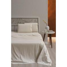 Imagem de Jogo De Lençol King 4 Peças 100% Algodão 200 Fios Palha - Paulo Cesar