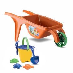 Imagem de Carriola Infantil Com Kit Praia Samba Toys Ref.0082 Laranja