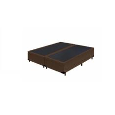 Imagem de Base Box Queen Bipartido Blindado Suede Marrom