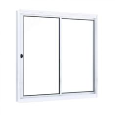 Imagem de Janela de Aço de Correr 100x120cm 2 Folhas com Vidro Riobras Branco