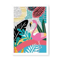 Imagem de Arte Maníacos Quadro Decorativo Tropicalia Flamingo - 23x16,25cm (Moldura caixa em laca )